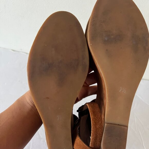 MARC JACOBS SUEDE DAISY PLATFORM WEDGE SHOES SIZE 7 US - Picture 7 of 7